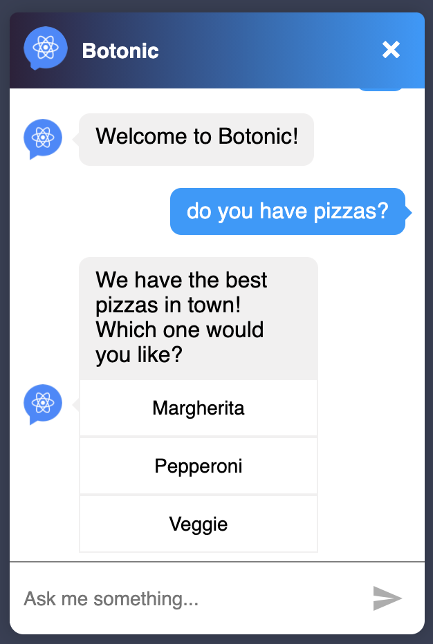 Webchat Pizza Bot